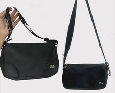 Borsa a tracolla/tracolla LACOSTE Kili convertibile Y2K vintage nera logo