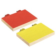 Bird Berch Tripolo Platform, 1 Wooden Stand Set, Red Yellow