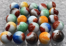 Lot of 25 Vintage Vitro .63"-.59" Marbles - L287