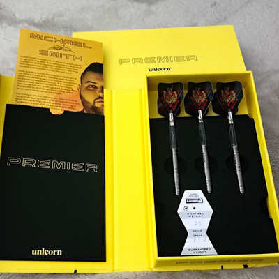 Unicorn Premier Michael Smith Steel Tip Darts Set 21g Yellow Box T0005