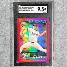 2024 Topps Chrome Update Mitchell Parker RC SGC 9.5 /399 Nationals Refractor