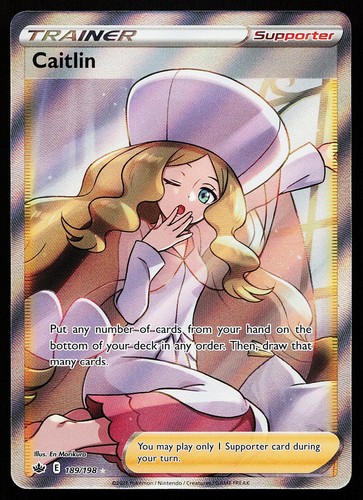 Caitlin 189/198 Holo Ultra Rare Chilling Reign Pokemon Card