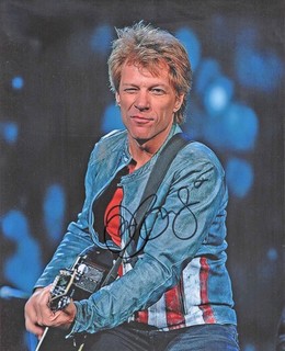 A Fantastic Genuine Autograph of Jon Bon Jovi 10x8 with COA