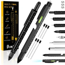 9-in-1 Multi-Tool Pen Gift Set - Father's Day Present with Pliers, Assembly a...