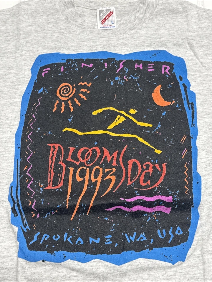 Camiseta NIKE de Colección Años 90, Bloomsday Marathon Finisher 1993, Spokane, WA, GRANDE Foto 2 de 4