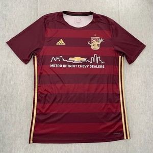 Detroit City FC Jersey Adult Large Red Adidas Michael Bryant MLS Soccer Mens L