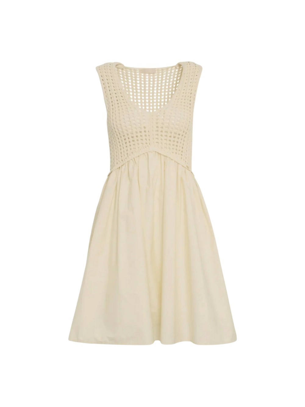 Vestido Liu Jo De Mujer, En Algodón, Color Beige, Código WA5385 MA44M.