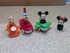 Vintage Illco Disney Little People Lot Mickey & Minnie Mouse Goofy Pluto