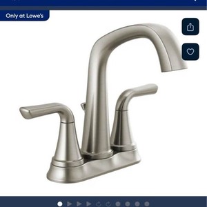 Delta Larkin Spotshield Brushed Nickel 4-in Centerset 2-Handle WaterSense Faucet