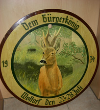 Schützenscheibe Gemälde Ölbild Jagd Hirsch Rehbock handgemalt