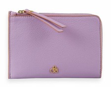 SCOTCH & SODA Leather Zip Travel Wallet Lilac
