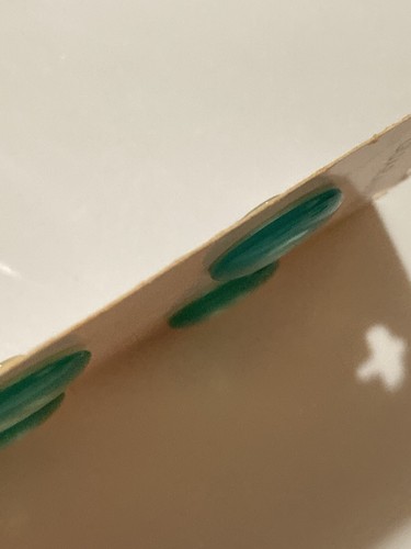 8 VTG Le Chic Plastic Buttons Aqua Blue Smooth Rounded Top Shank 5/8" NEW - Picture 4 of 5
