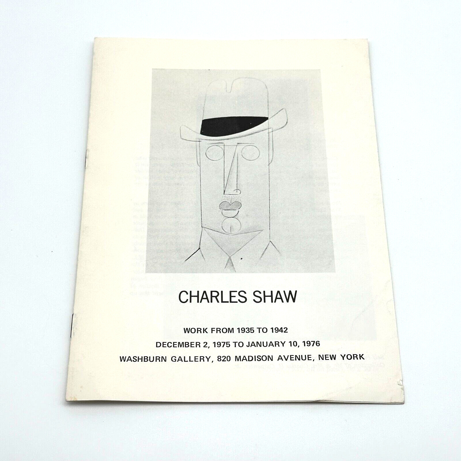 VERY RARE 1975 Charles Shaw Abstract Art Exhibition Catalog Washburn Gallery NYC