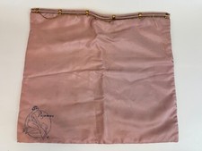 Vintage Heavy Acetate Pink PAJAMAS Lingerie Bag Lot w/ Brass hardware Zipper