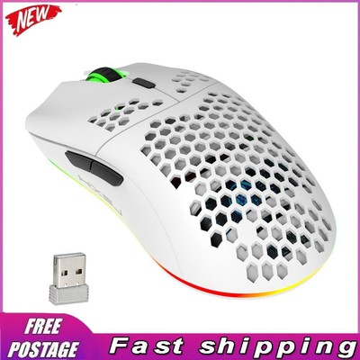 HXSJ T66 Honeycomb Shell 7 Macro Programmable Buttons Rechargeable Gaming Mouse