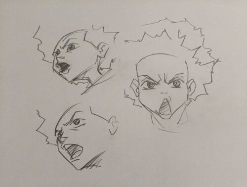 ORIGINAL ART The Boondocks Huey Freeman pencil line sketch RARE from TV Show - Picture 6 of 6