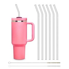 HALM Glass Straws 6x 12 inch bent perfect for...