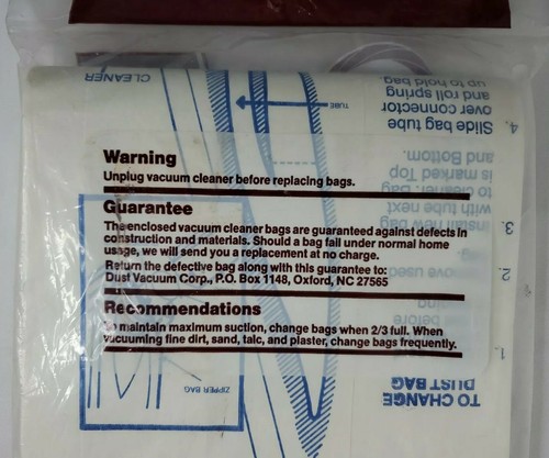 For Kenmore Upright Vacuum Cleaner Bags 3 Count 5002 5062 DVC - Picture 5 of 6