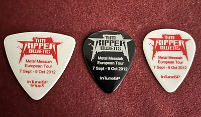TIM RIPPER OWENS 2012 Metal Messiah European Tour signature guitar pick set of 3