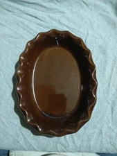Vintage Japan Oven Proof Brown Stoneware Baking Mini Pie Dish Set Hull Style