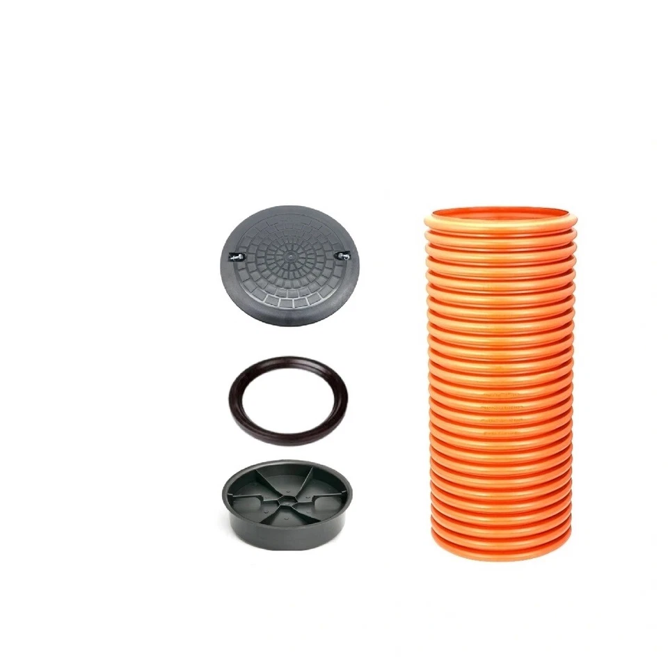 MARKENLOS Steigrohr DN400 Schachtdeckel Kl.A15 Boden Sickerschacht Drainageschacht