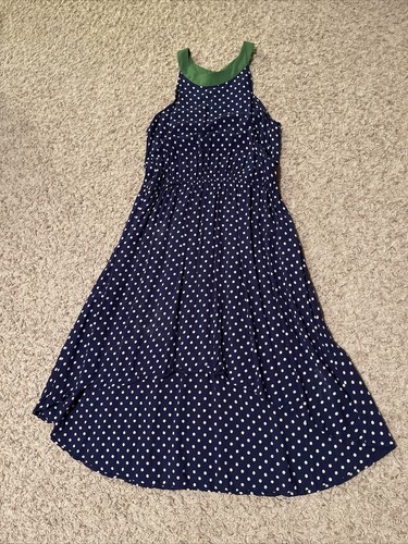 anthropologie blue polka dot high-low 