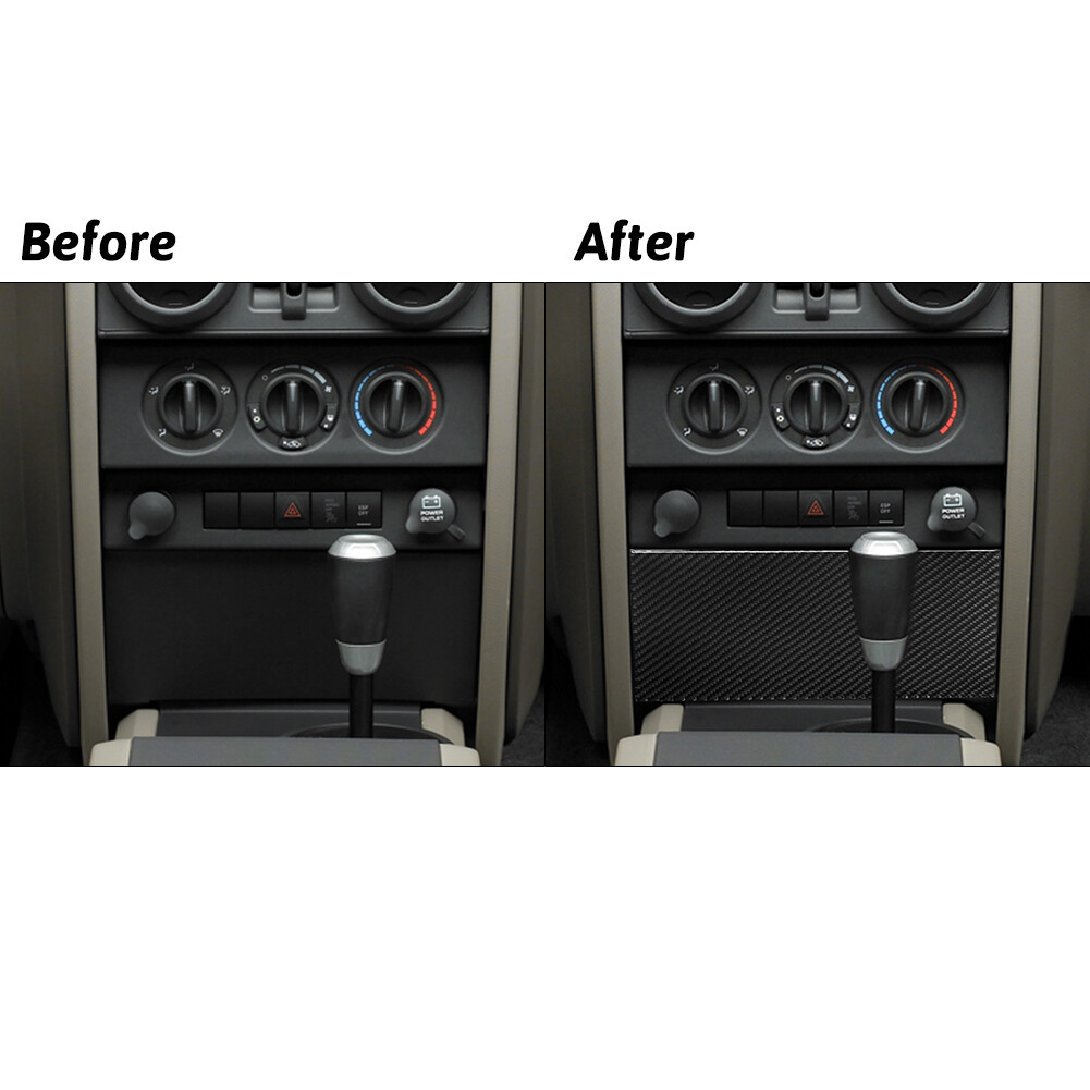Carbon Fiber Interior Below Power Outlet Cover Trim for Jeep Wrangler 2007-2010 thumbnail 4