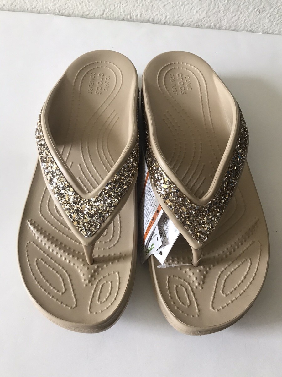Metallic Flip Crocs Sloane Hammered Metallic Sale Women's Crocs
