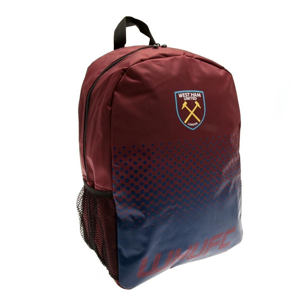 West Ham United FC Fade Rucksack Backpack Official Licensed