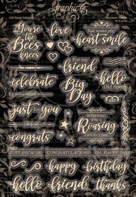 NEU Grafik 45 Clear Stamps Sprüche 4501984
