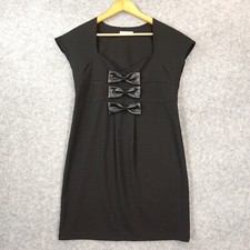 Little Black Dress Womens S Stretch Knit Bow Cocktail Mini Evening Chic PHARDI
