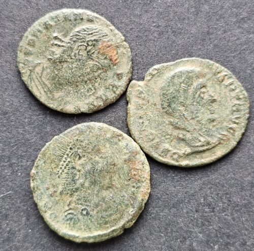 Roman bronze coins. Lot of 3 coins