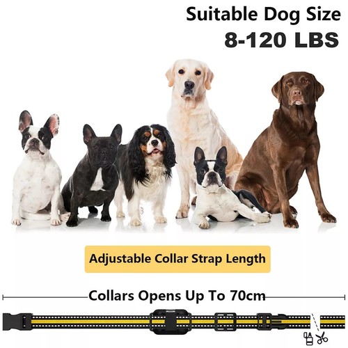 Collare addestramento cani 3300 FT ricaricabile telecomando shock animale domestico impermeabile addestratore USA - Foto 4 di 9