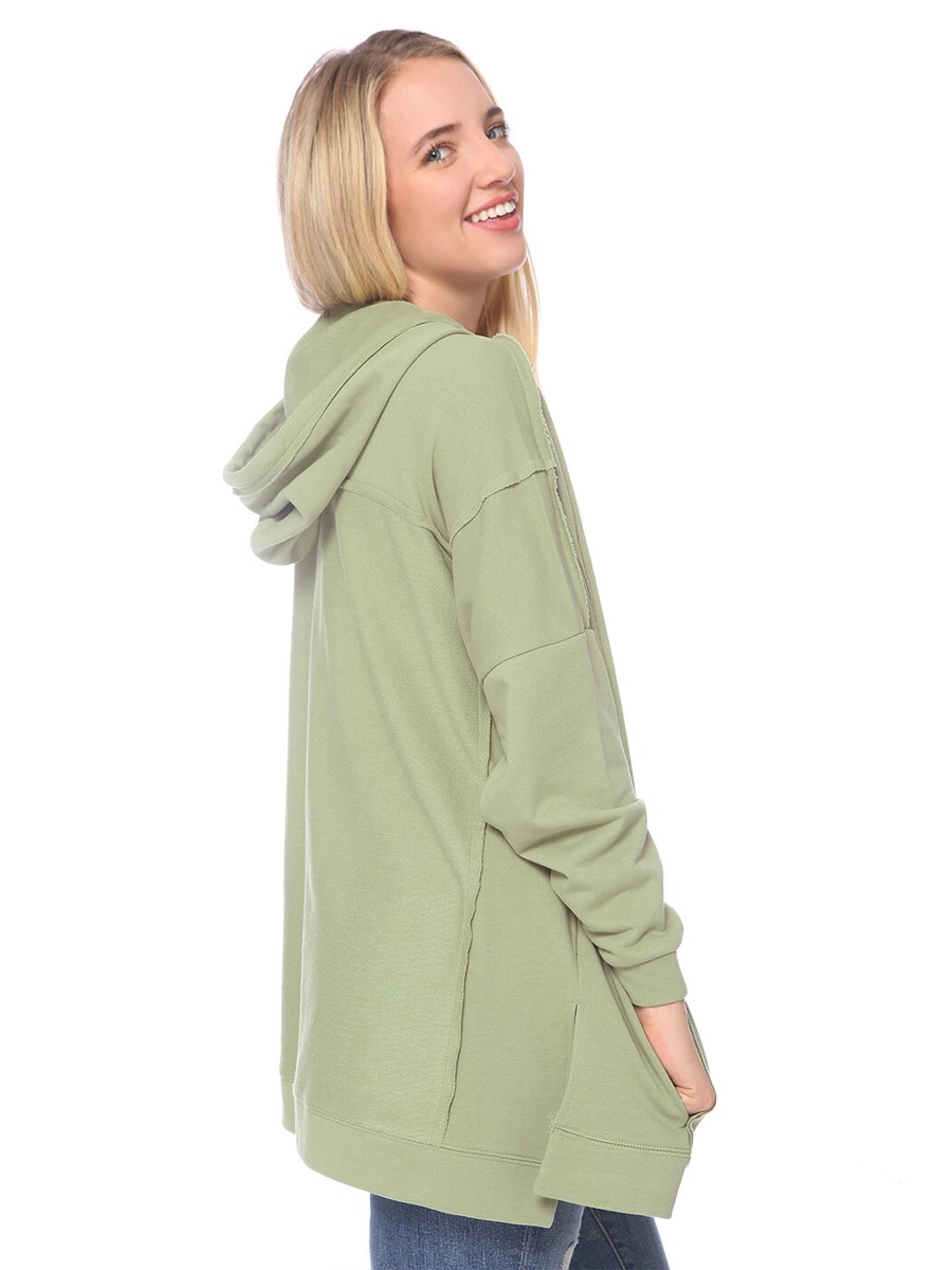 Felpa Con Cappuccio Oversize A2Y Per Donna – Manica Lunga, Tasche, Taglia S, Nero