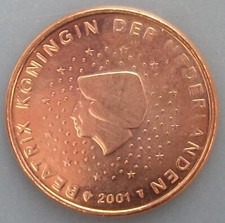 2001  Netherlands  5  Euro Cent Coin -  KM#236 qwptwr
