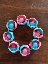 Blue Pink and Purple Pop It Bracelet