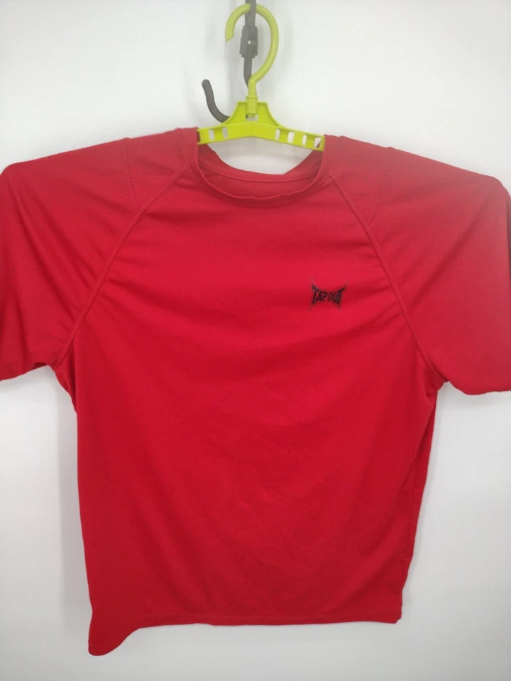 Camisa Tapout Para Hombres L Roja Rendimiento Grappling UFC MMA Compresión Ligera Foto 4 de 4