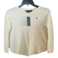 NWT Polo Ralph Lauren Boys L/S Thermal Shirt 6 Guide Cream MSRP 35