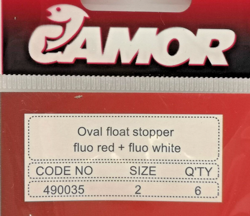 2 Bustine CAMOR Oval Float stopper 490035 Size 2 - Pezzi 12 surfcasting FA672 - Foto 2 di 6