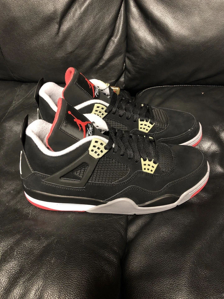 Air Jordan 4 Retro Bred 2012 talla 11,5 cemento negro DS nuevo en caja con recibo Foto 2 de 4