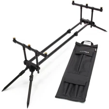 Rod Pod Carp Fishing NGT Quickfish MK 2 Adjustable 3 Rod with Carry Case