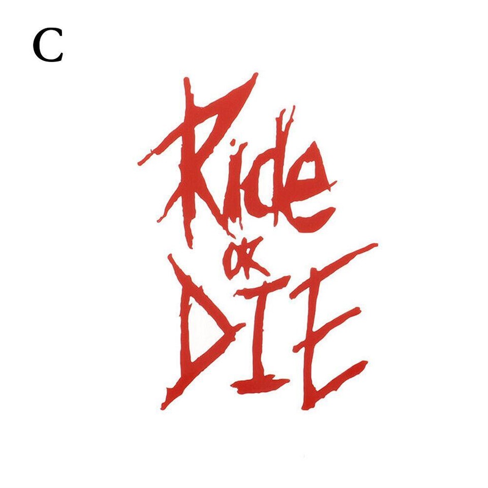 Bike Frame Sticker Ride Or Die Tube Sticker Bicycle Decals Decorative ...
