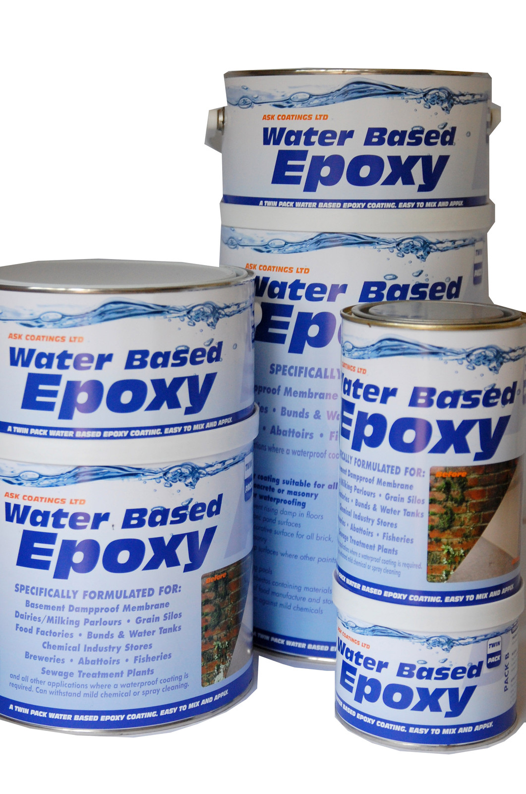 Damp Proof Epoxy Resin Water based Paint for Garages, Walls, Basements