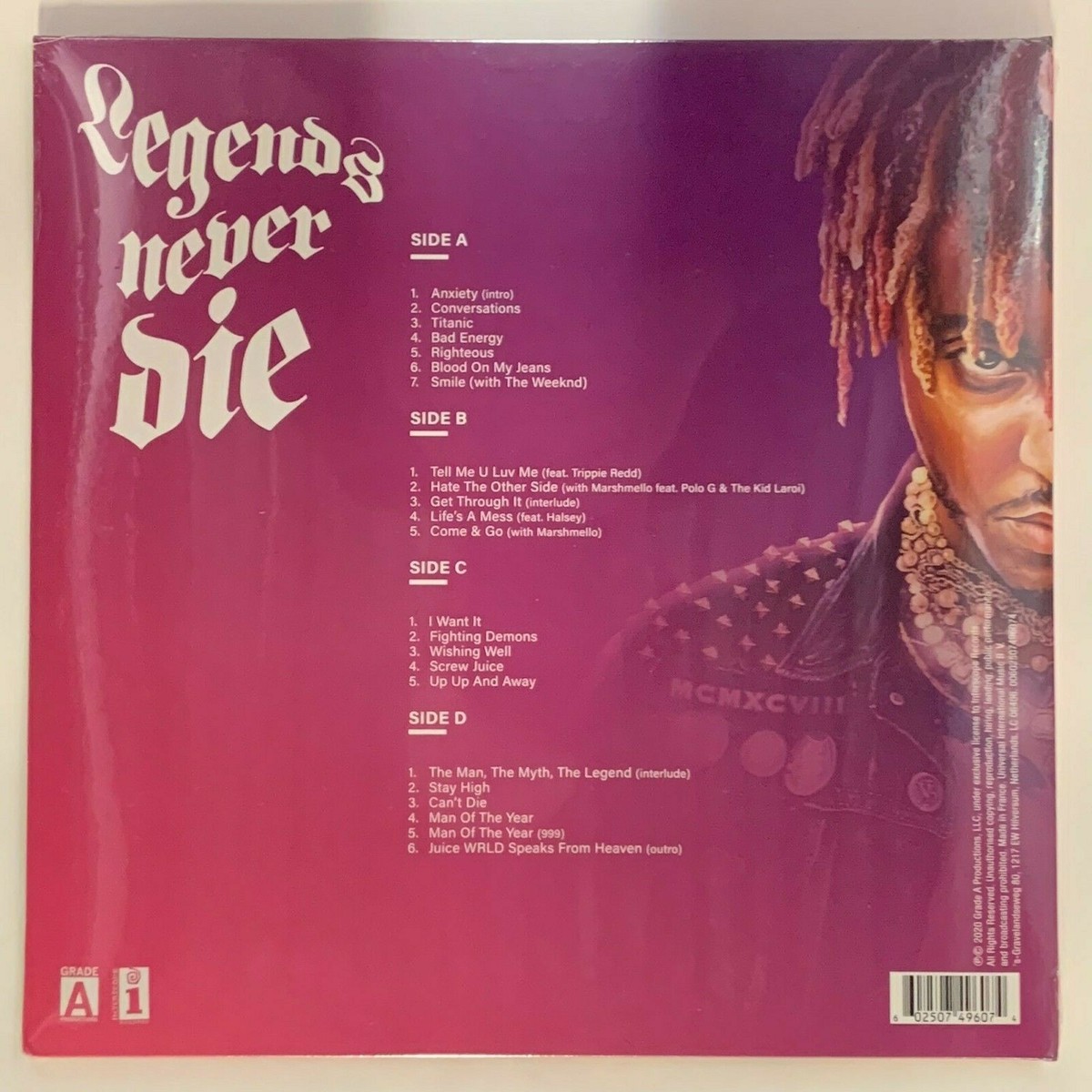 Juice WRLD Legends Rich and Blind レコード Juice WRLD – Legends / Rich And Blind – Vinyl (Clear, 7