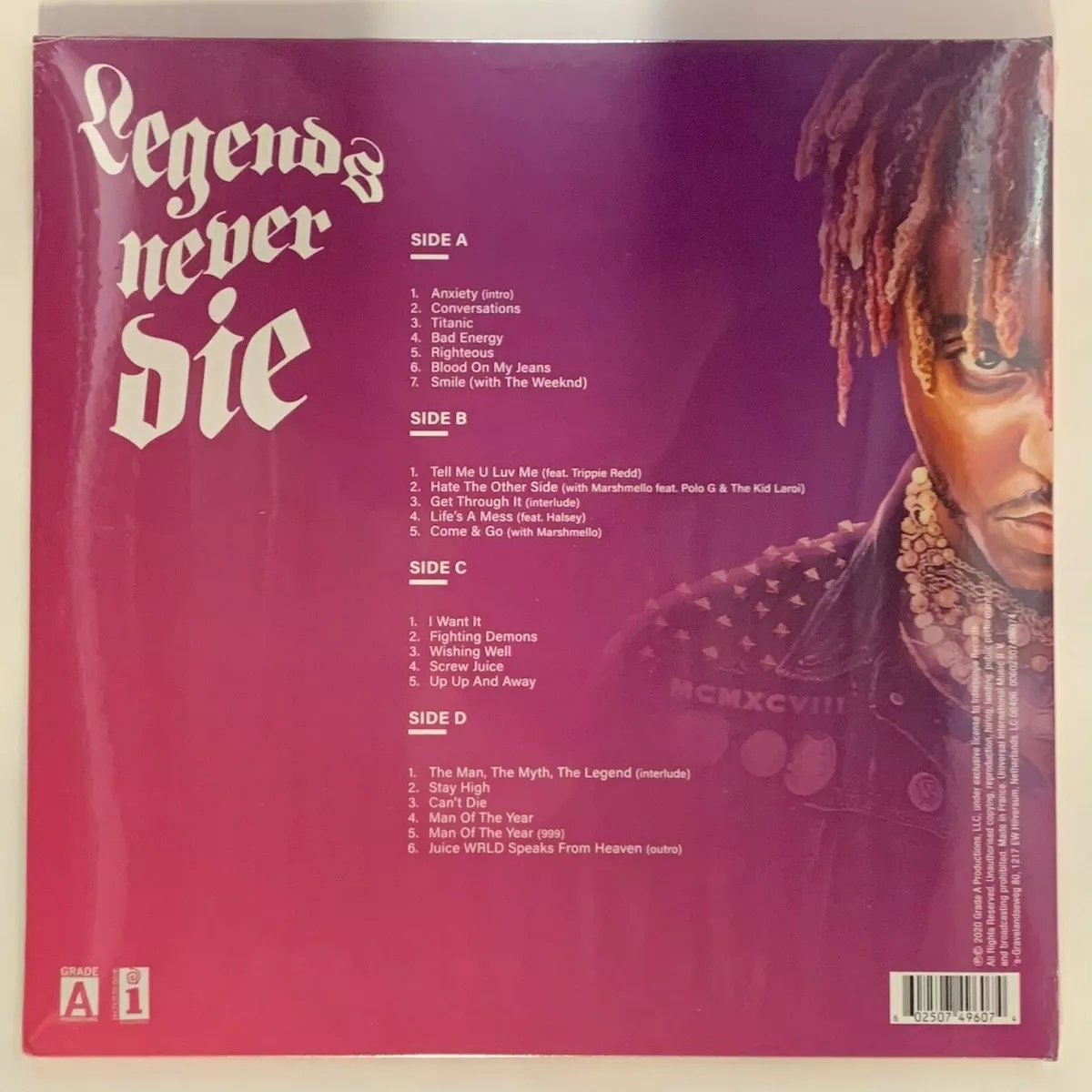 Juice Wrld Legends Never Die Vinyl Millenial Pink - US