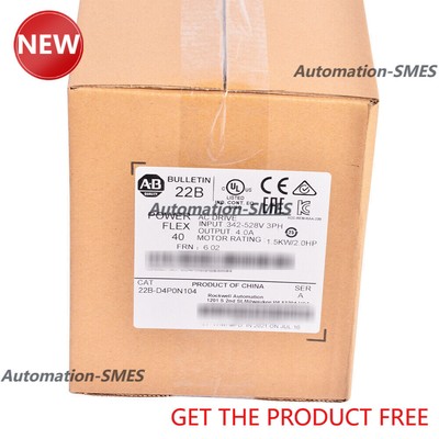 22B-D4P0N104 NEW Sealed AB 22B-D4P0N104 PowerFlex Allen-Bradley AC Drive HT 1PCS