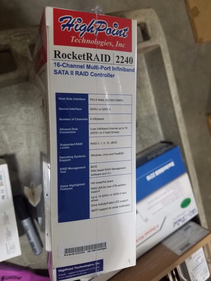 HighPoint RocketRAID 2240 16-Channel PCI-X Infiniband SATA II RAID Controller - Image 3 of 3