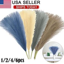Lot Pampas Grass Natural Dried Reed Flower Bunch Home Decor Artificial Bouquets