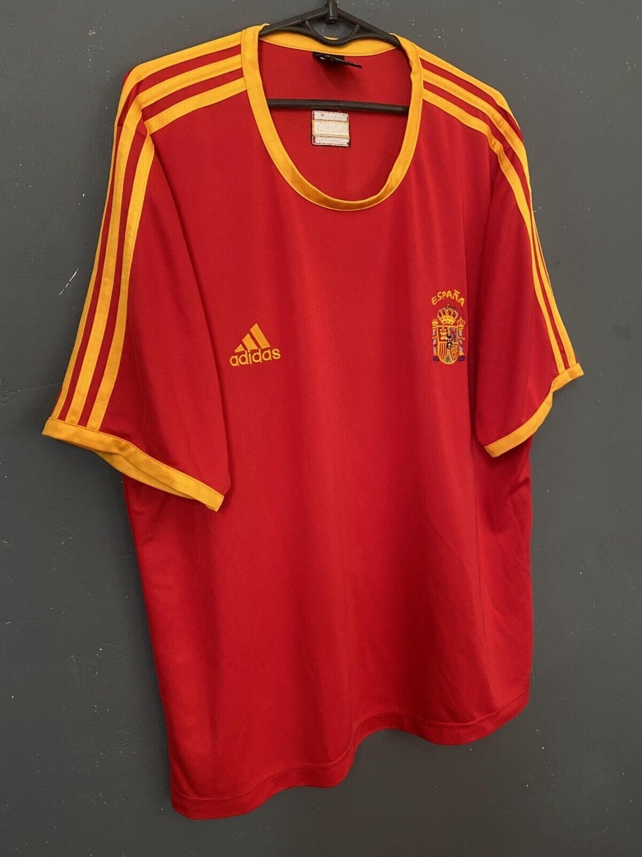MEN'S ADIDAS SPAIN 2004/2006 HOME SOCCER FOOTBALL SHIRT JERSEY