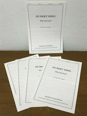 *LOT OF 15* THE INVITED by Hubert Bird - Schaffner Editions - SATB Choral Octavo